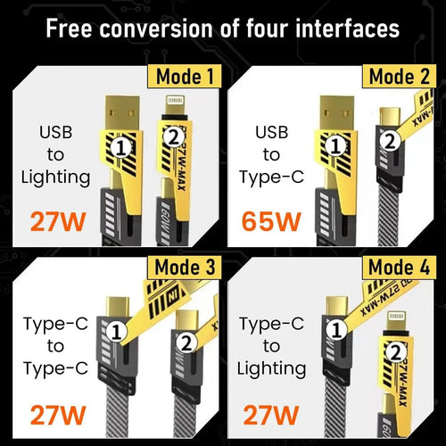 Usb C Cable Lightning Cable 4 In 1