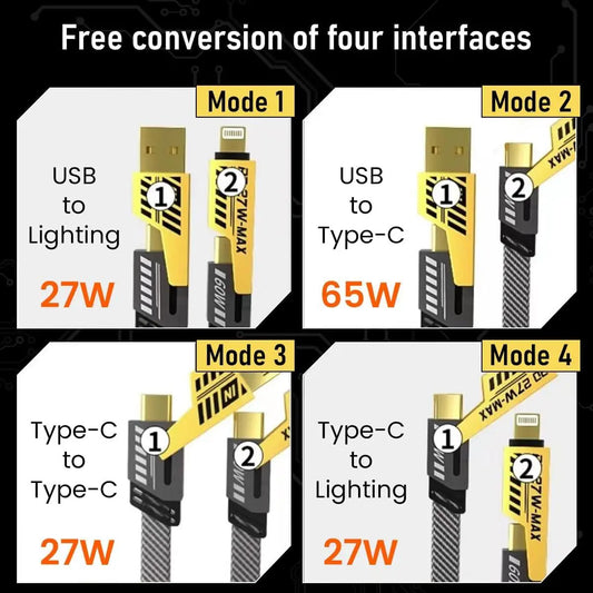 Usb C Cable Lightning Cable 4 In 1